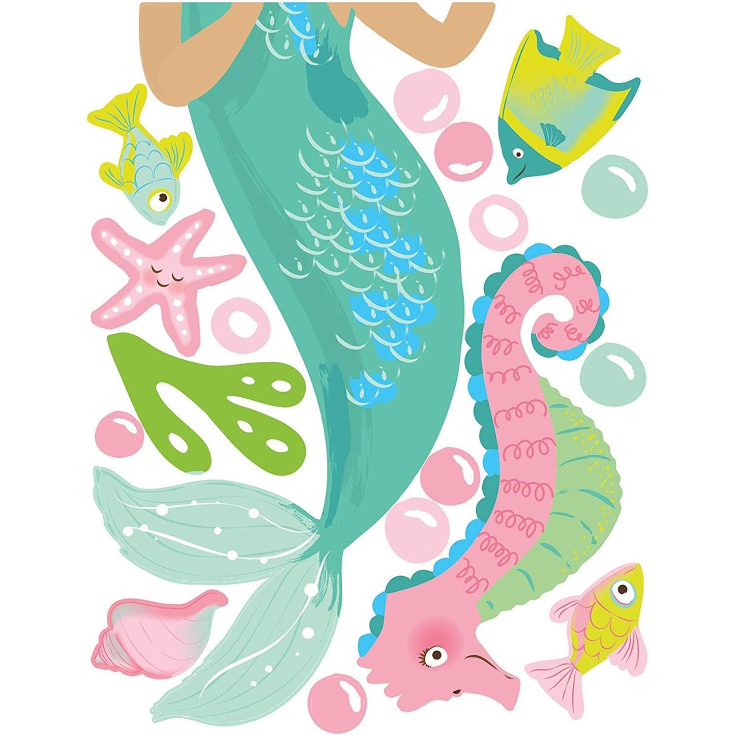 Mermaid Vinyl Wall Decals Sticker for Girls Bedroom or Bathroom 26 Pieces
