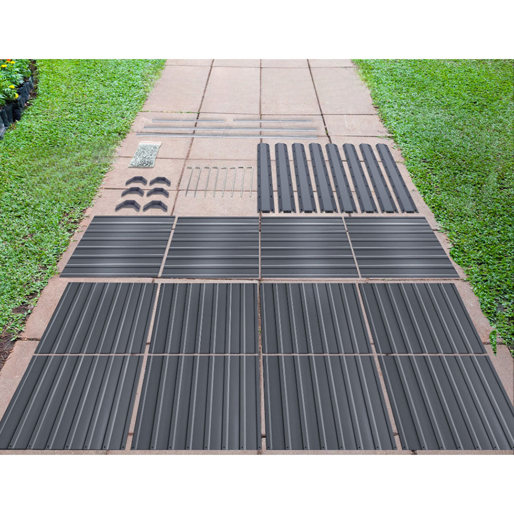 Garden Bed 240X80X77CM Galvanised Raised Steel Instant Planter 2N1