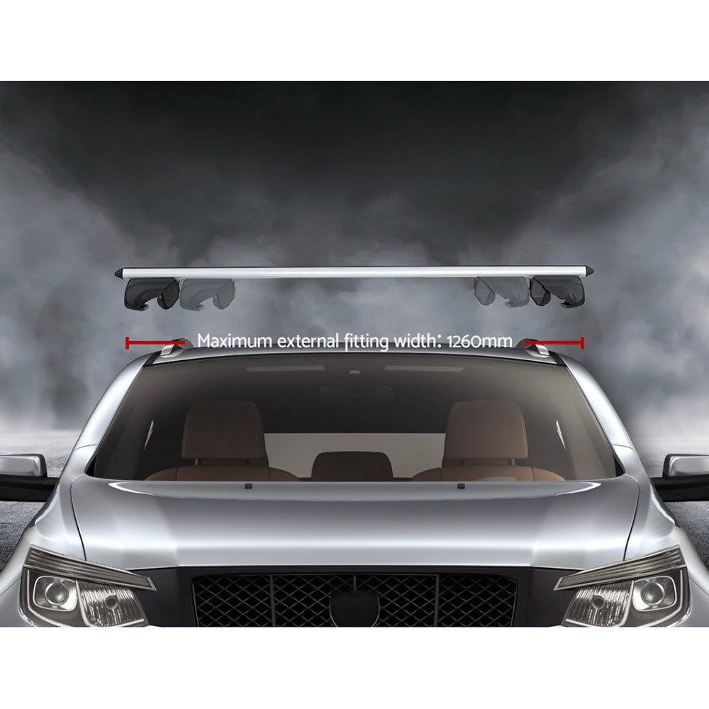 Universal Car Roof Rack Aluminium Cross Bars Silver - 126cm
