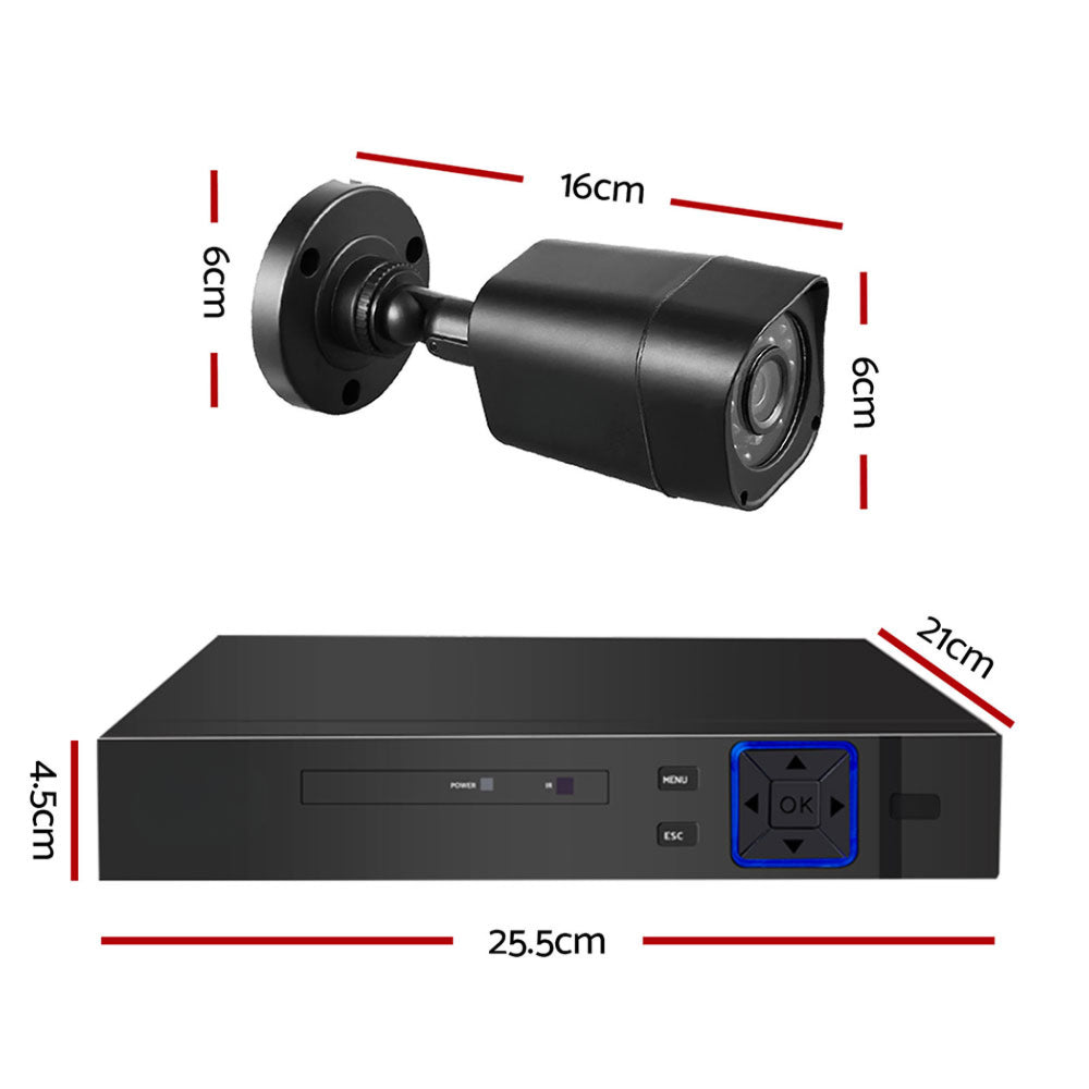 Home CCTV Security System Camera 4CH DVR 1080P 1500TVL 1TB Outdoor Home