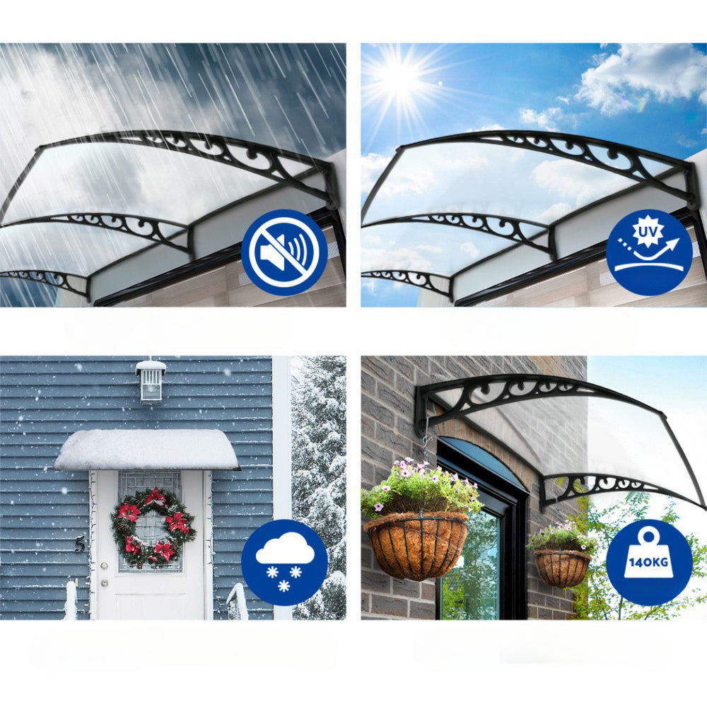Window Door Awning DIY Patio Outdoor Sun Shield - 1x1.2m
