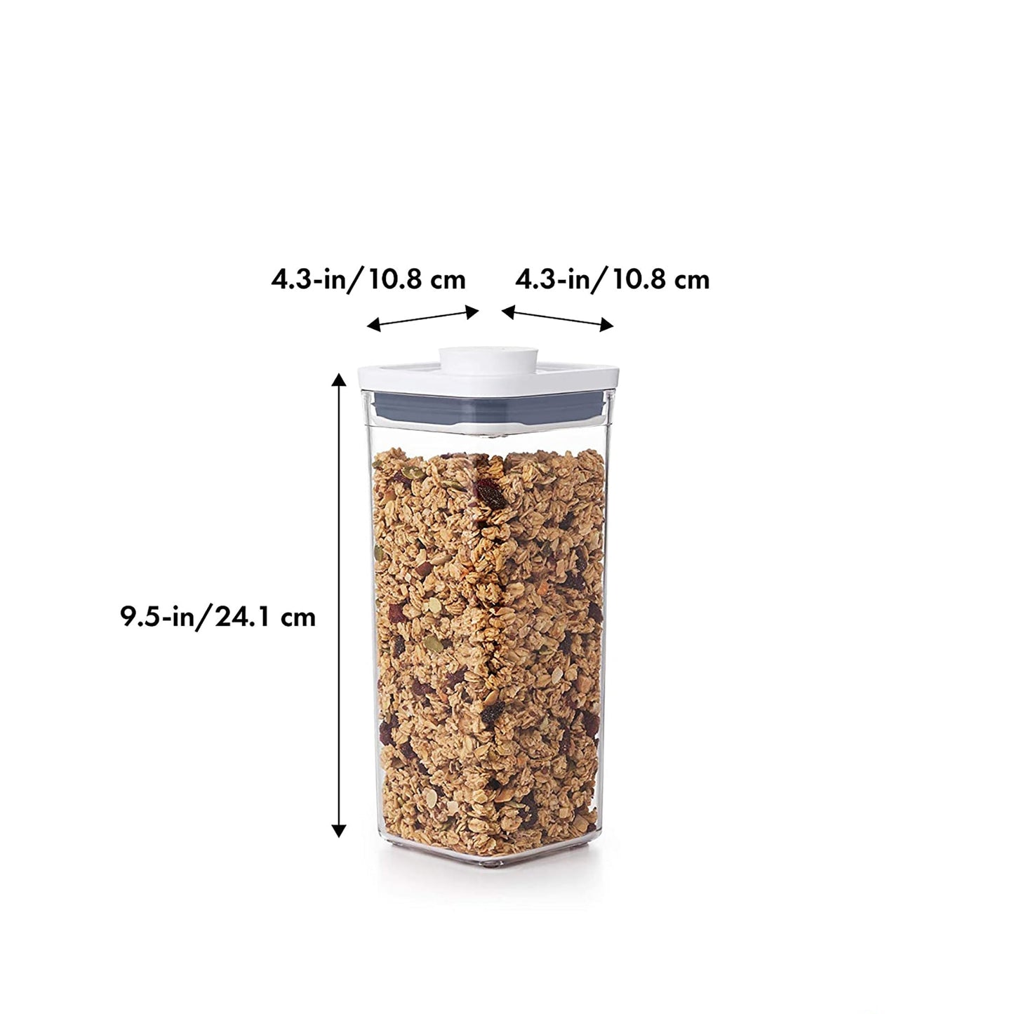 Small Square 1.6 Litre Canister Made from BPA Free Plastic