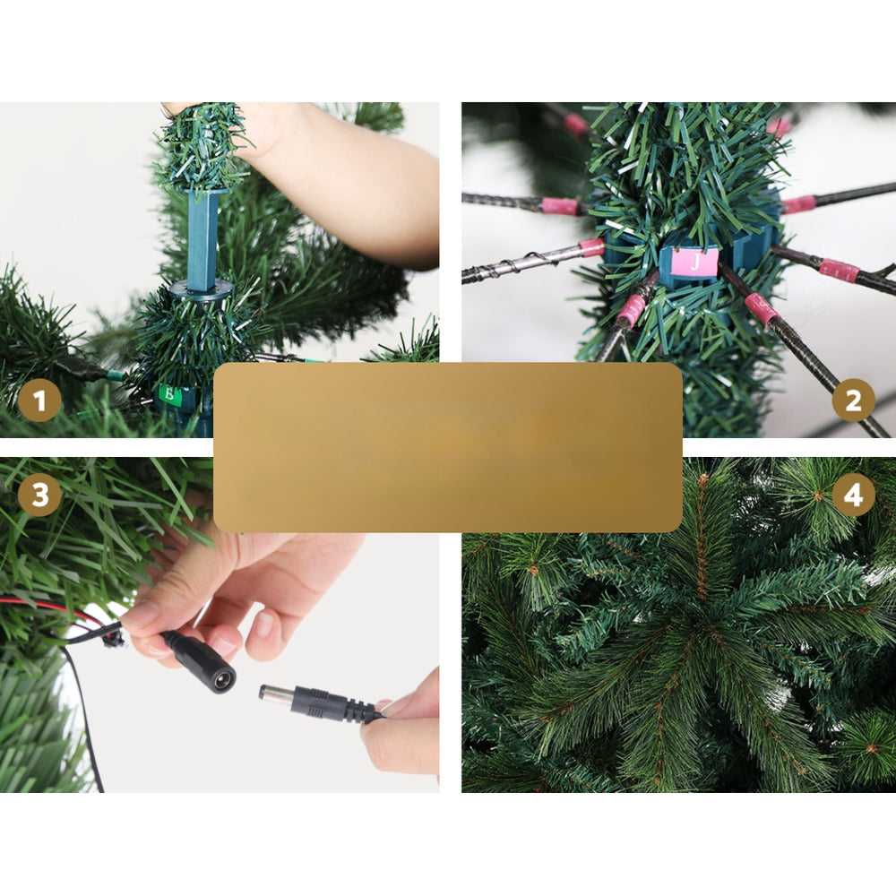 Christmas Tree Xmas Lights with 2800 LED Multi Colour - 2.1m