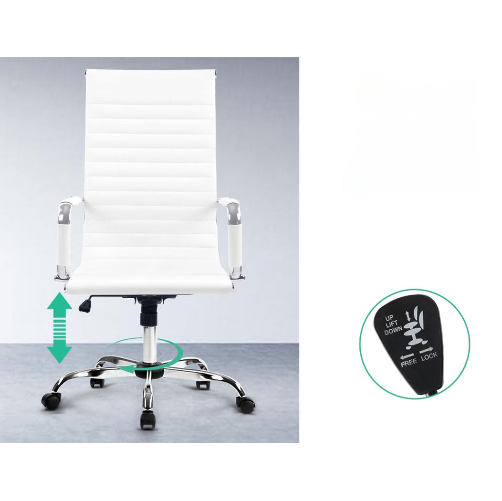 Gaming Office Chair Computer Desk Chairs Home Work Study White High Back