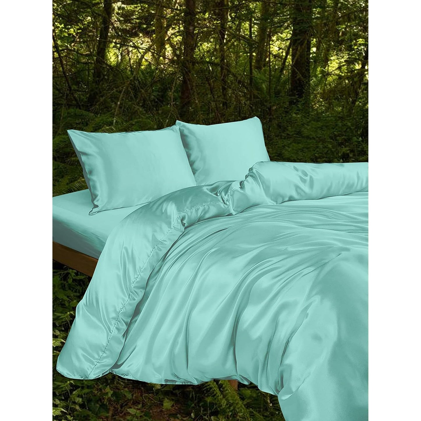 Soft Silky Smooth 100% Bamboo Cooling Breathable Quilt Cover Set - Aqua