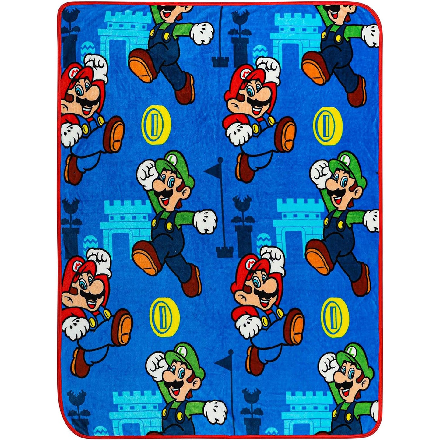 Bedding Super Soft Plush Throw Blanket - Mario