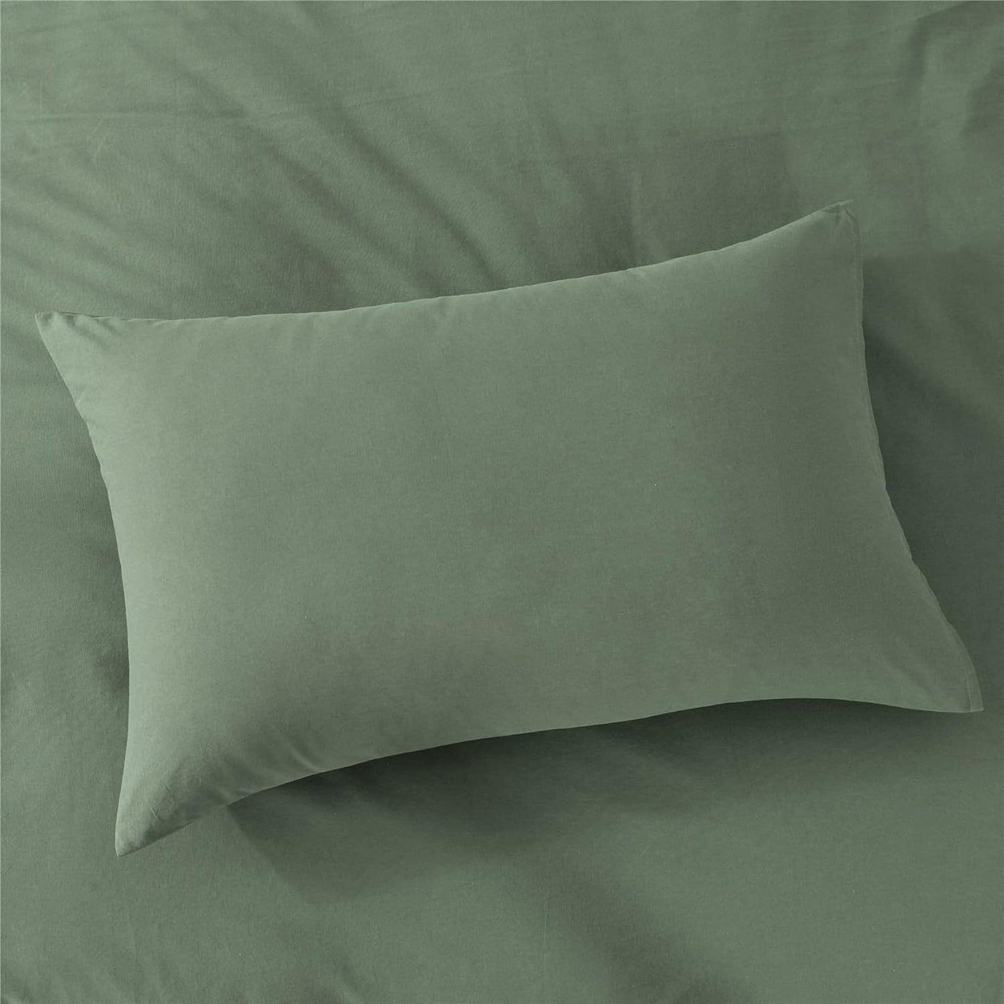 Ultra Soft 100% Washed Cloth Cotton Quilt Cover Set - Green