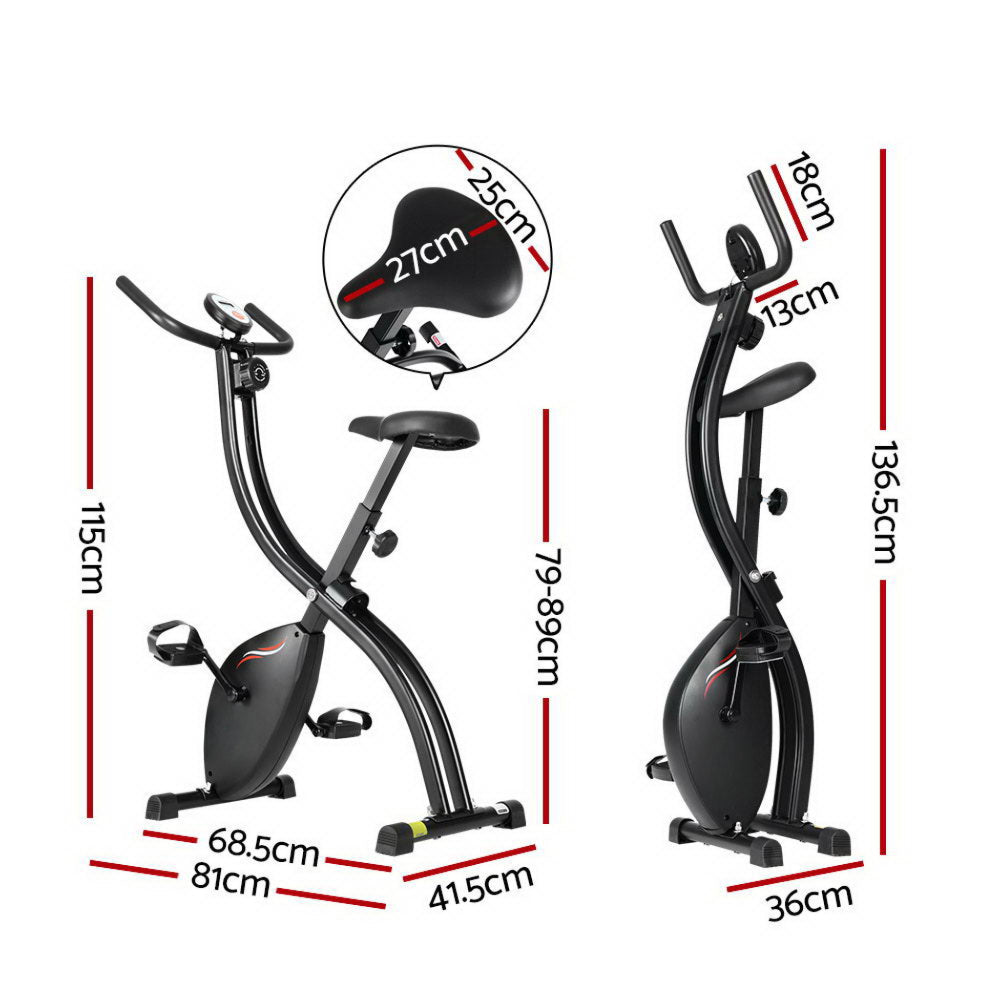Exercise Bike Folding Magnetic Bicycle Cycling Flywheel Fitness Machine - X Frame