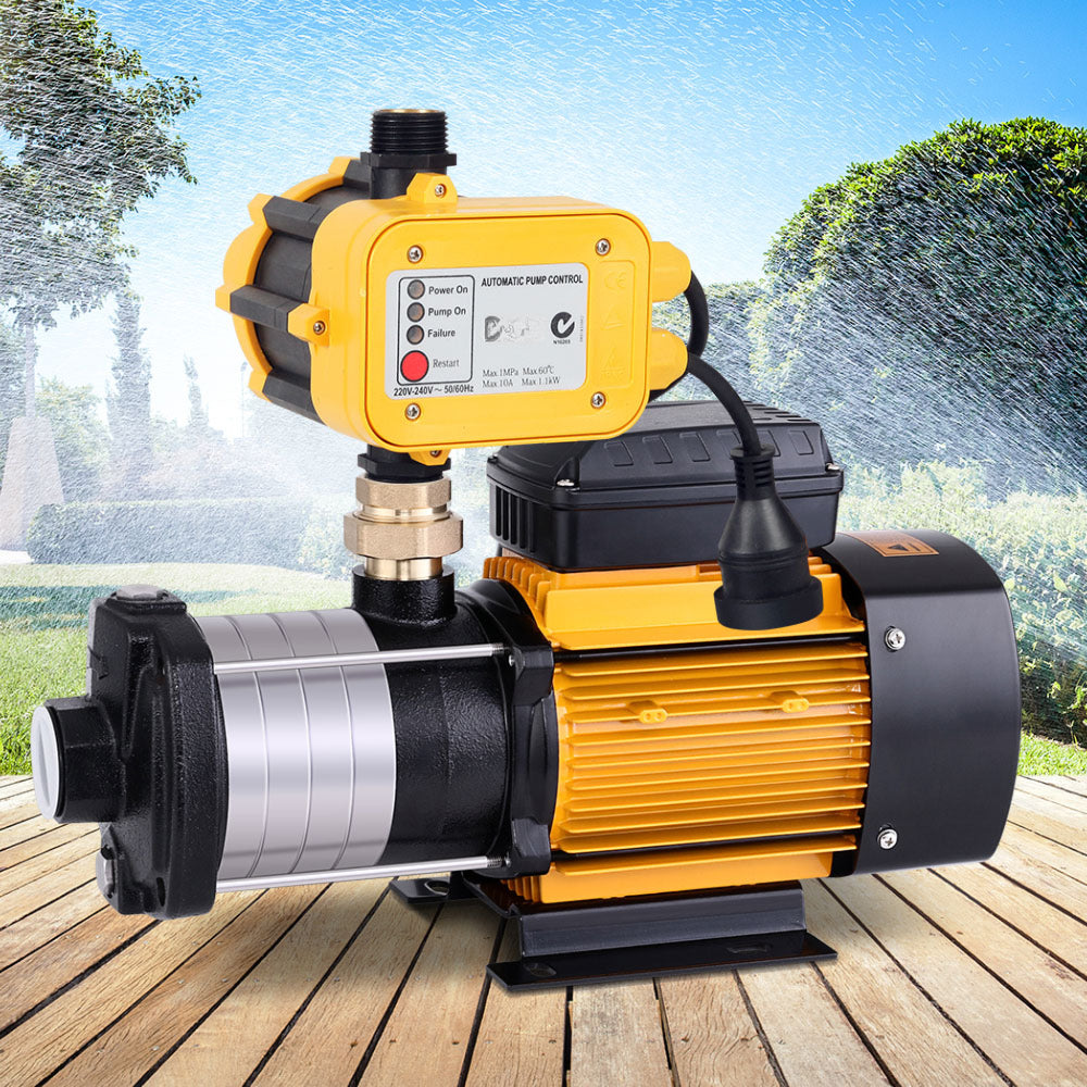 Multi Stage Water Pump Pressure Tank Garden Irrigation Yellow - 2000W