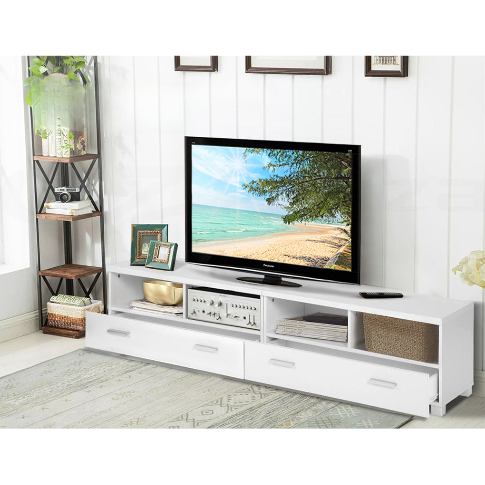 TV Stand Entertainment Unit with Drawers - White