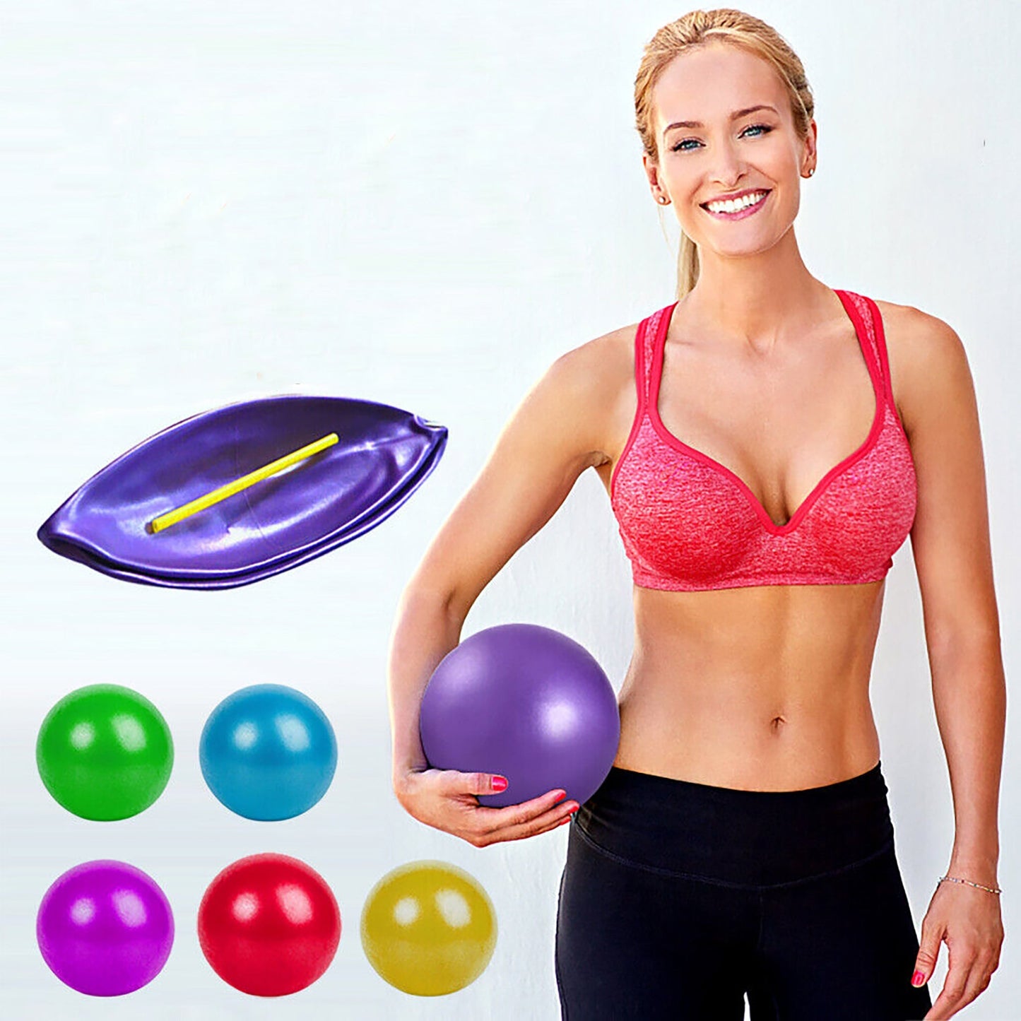 25cm Gym Yoga Ball for Fitness Pilates Pregnancy and Birthing Exercises
