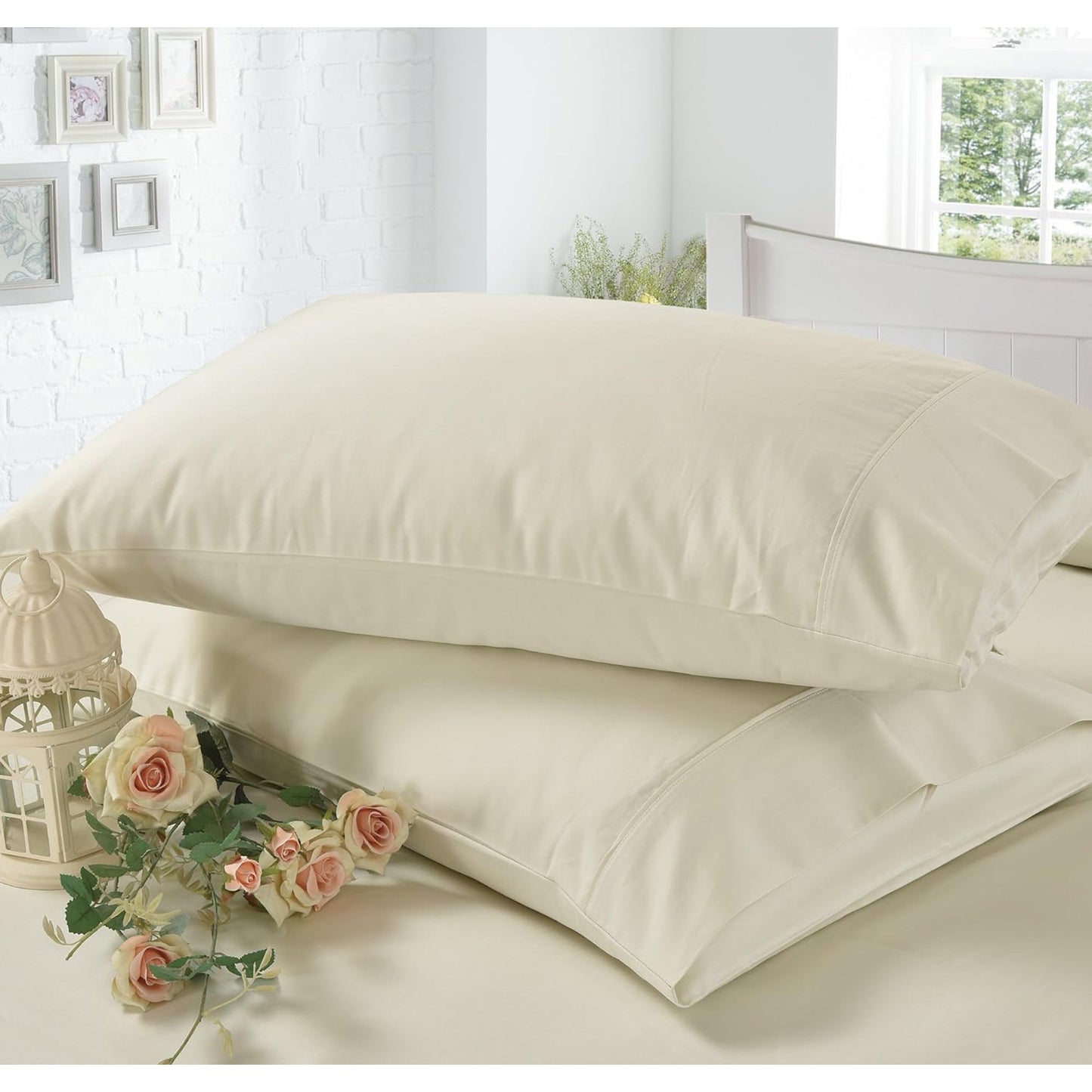 1200TC Egyptian Cotton Luxury Deep Pocket Bed Sheet Set - Ivory