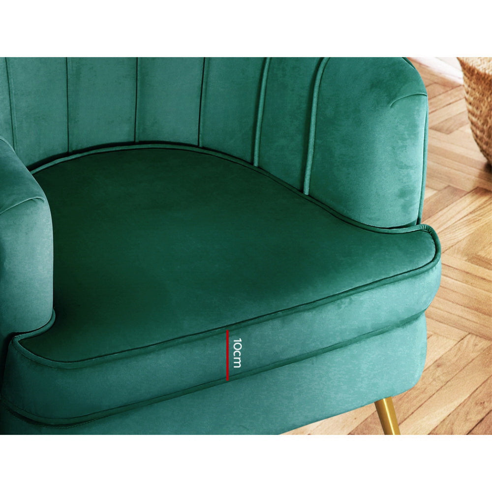 Armchair Lounge Accent Chair Armchairs Sofa Chairs Velvet Green Couch