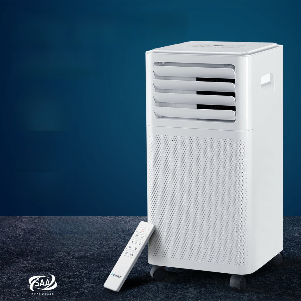 Portable Air Conditioner Cooling Mobile Fan Cooler Dehumidifier White 2000W