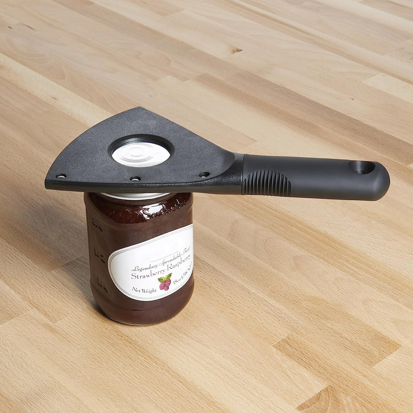 Sharp Stainless Teeth Jar Opener - Black