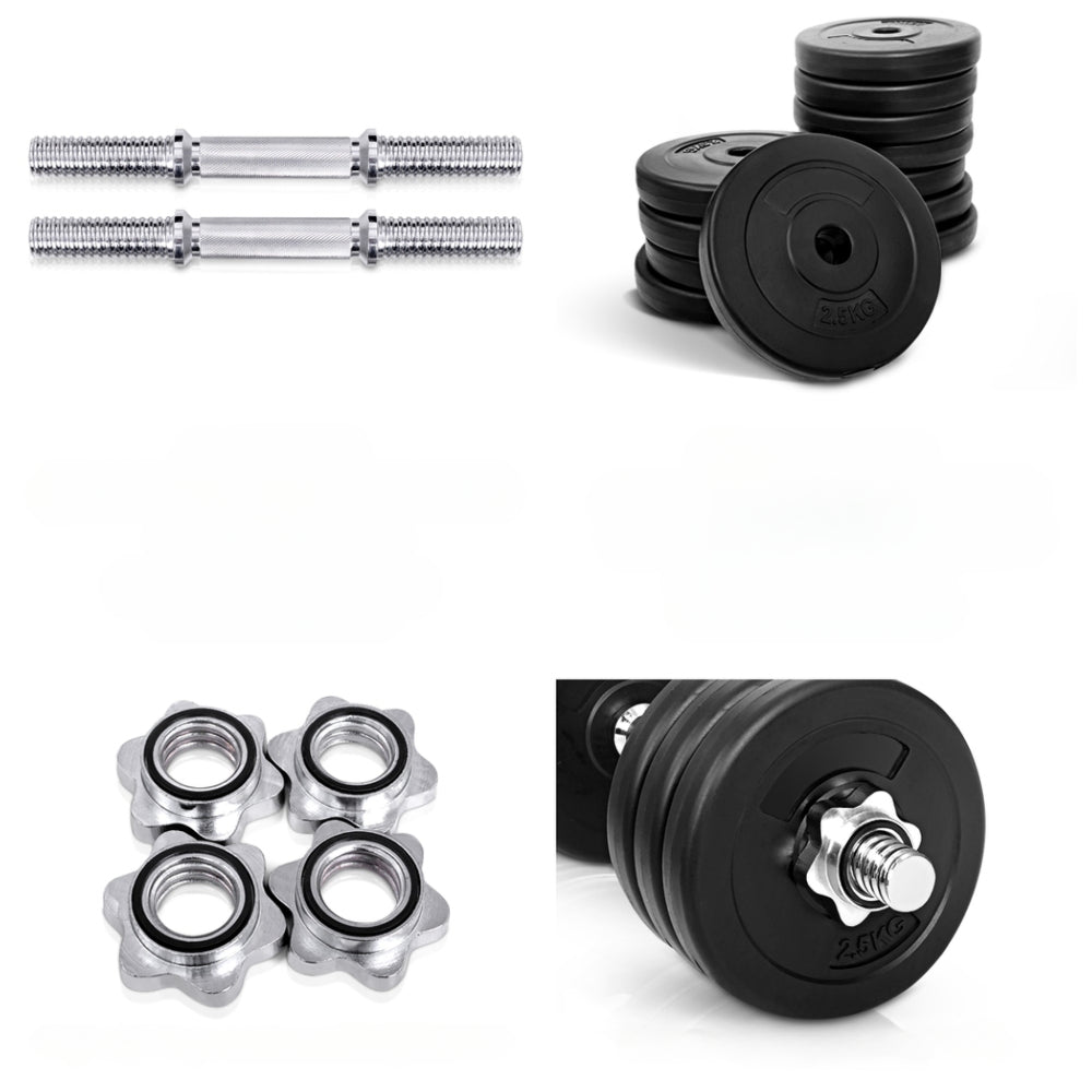 35kg Dumbbells Dumbbell Set Weight Plates Home Gym Fitness Exercise