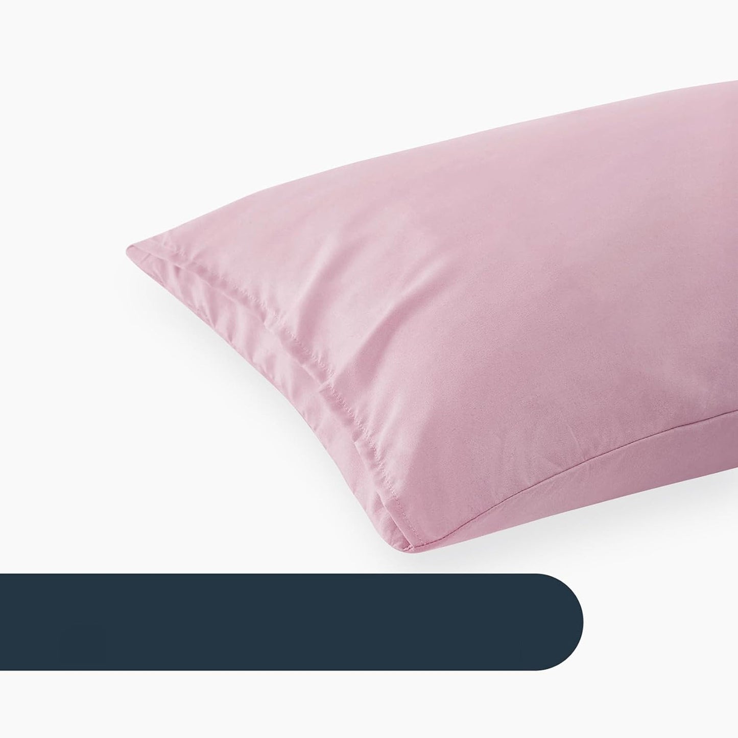 1000TC Ultra Soft Microfibre Pair of Pillowcases - Dusty Pink