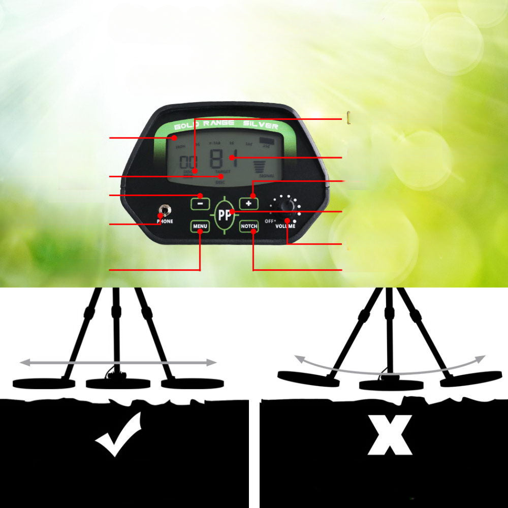 Metal Detector Pinpointer Deep Sensitive Gold Digger Hunter - 220mm