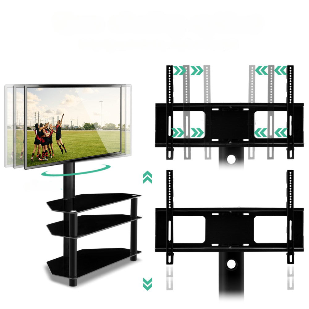 3 Tier Floor TV Stand with Bracket Shelf Mount