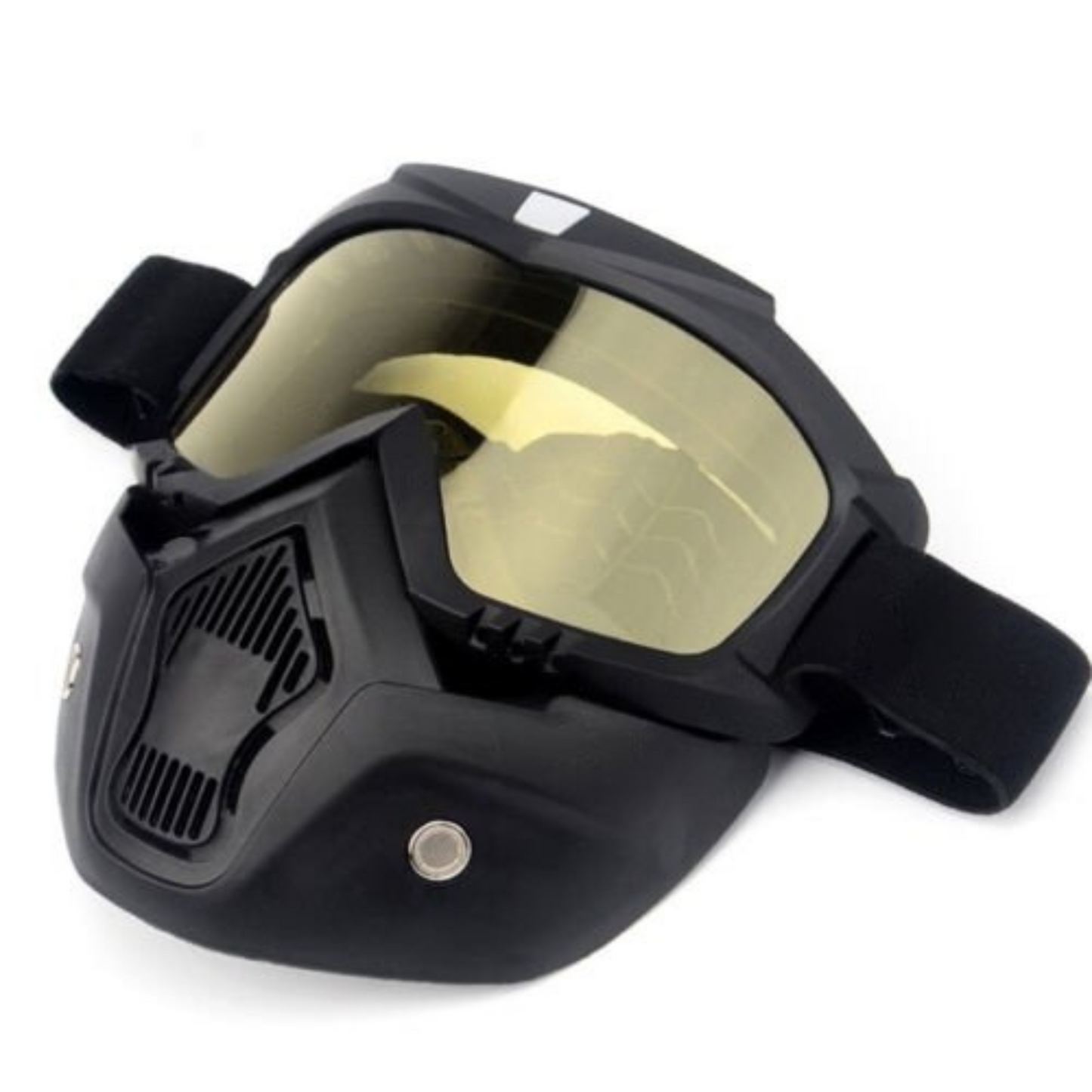 Detachable Face Mask Full Face Paintball Airsoft Mask with Motorcycle Goggle Tactical