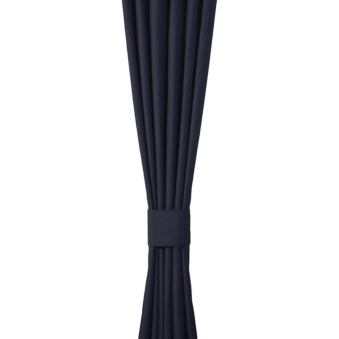 Room Darkening Blackout Window Curtains with Tie Backs Set 2 Panels - Black