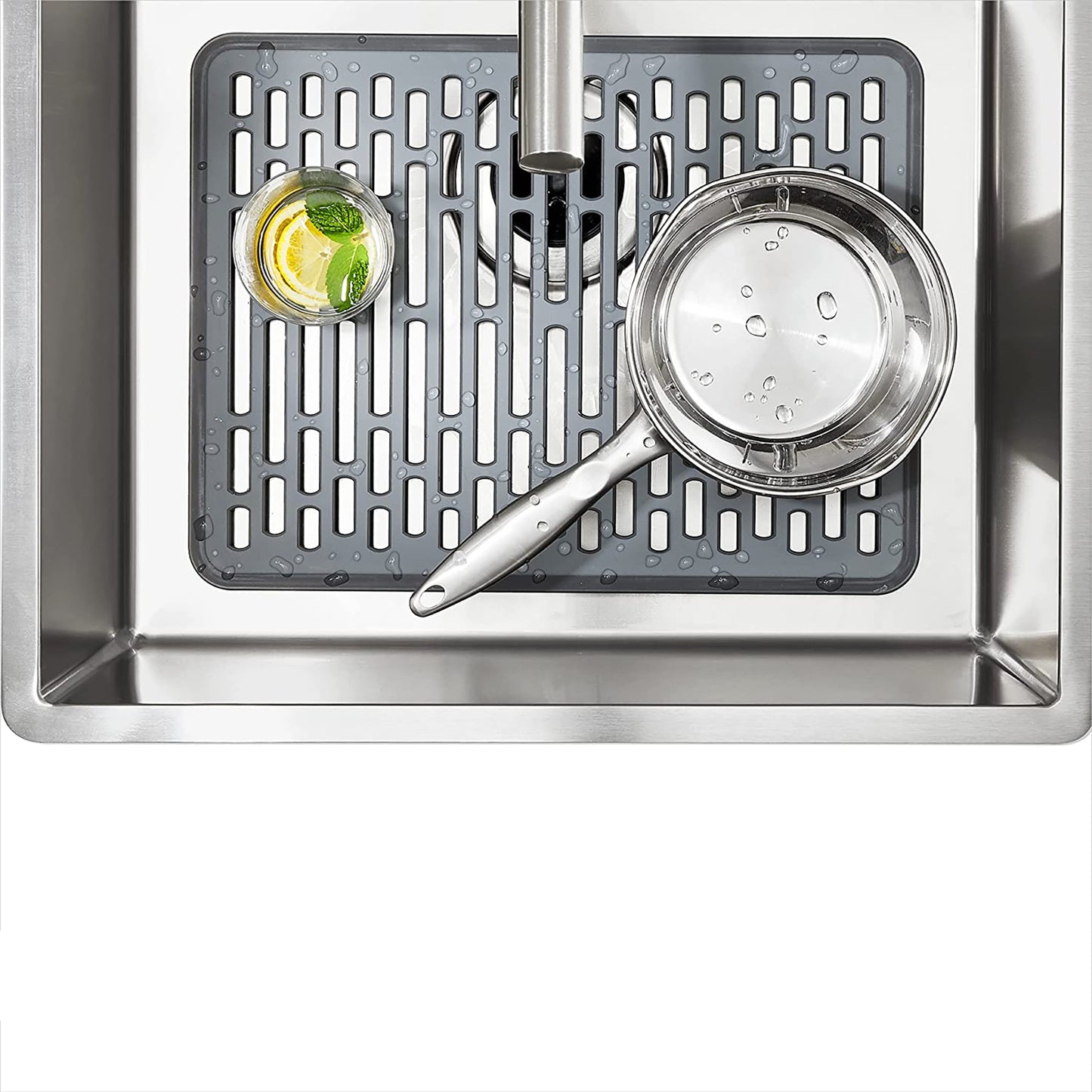 Large Sink Silicone Kitchen Mat - Grey