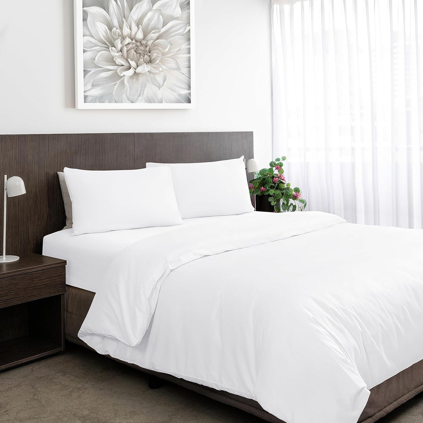 100% Natural Washable Cotton 800TC Soft Breathable Textured Quilt Cover Set - White