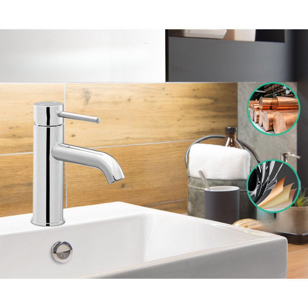 Basin Mixer Tap Faucet Silver