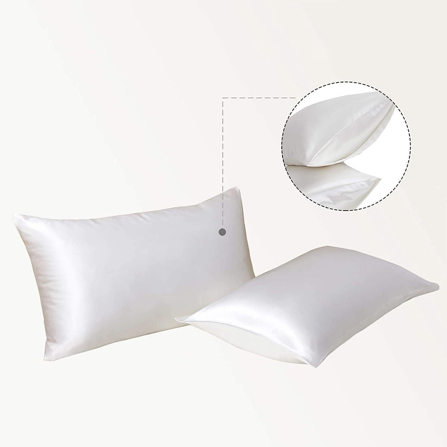 1800TC Microfibre Silky Soft Satin Comfort Hypoallergenic Fitted Sheet Set - White