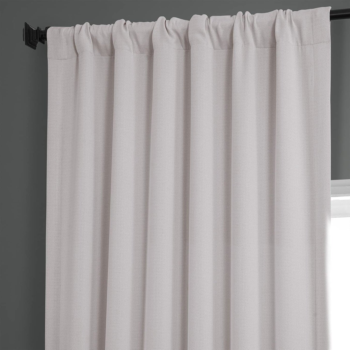 Faux Linen Room Darkening Curtains for Bedroom 1 Panel 50x84 Inch - Birch