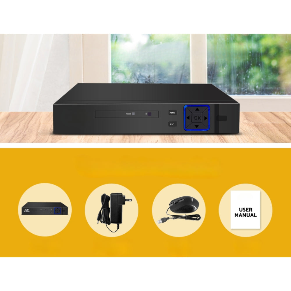 5 IN 1 4CH DVR Video Recorder CCTV Security System HDMI 1080P