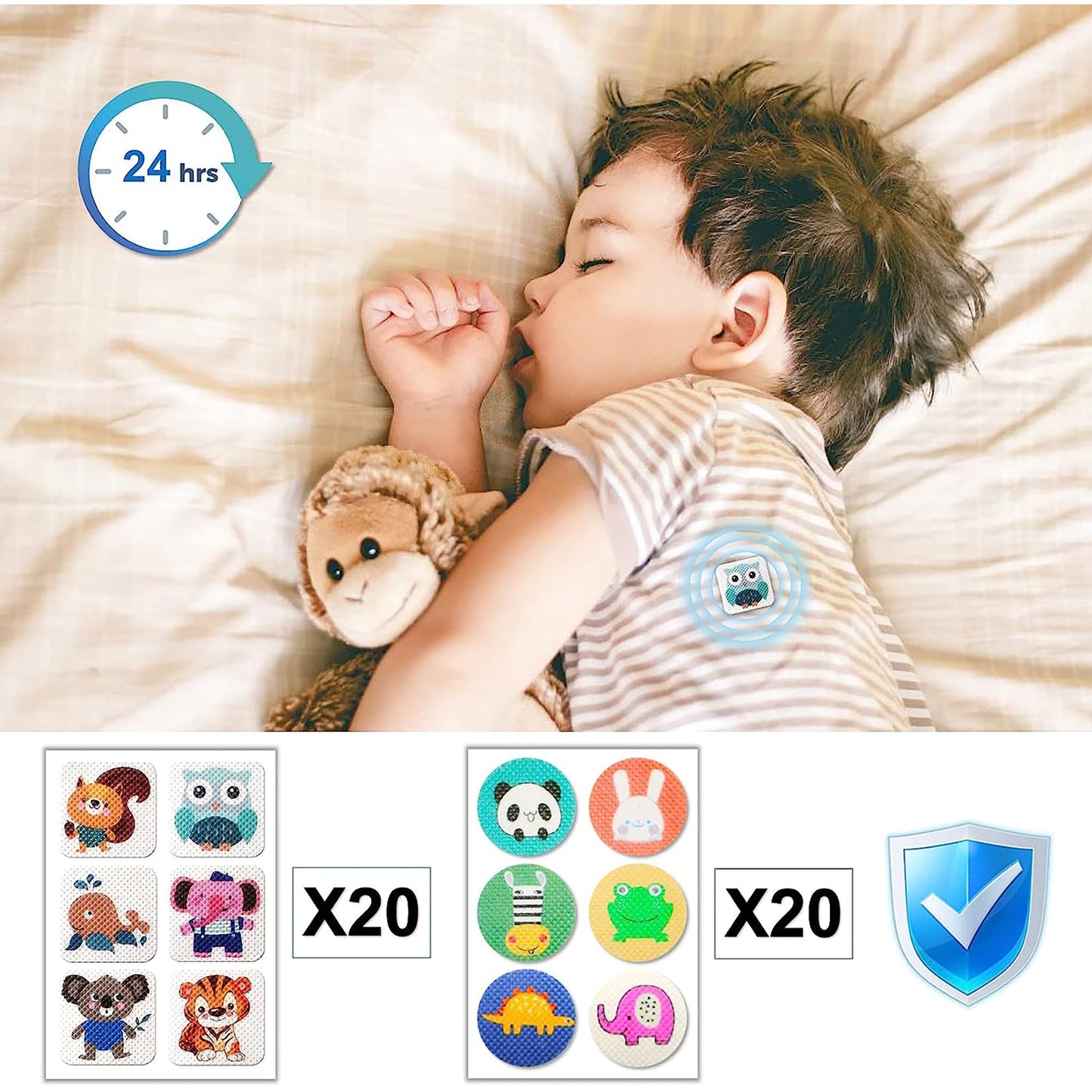 Natural Mosquito Patches for Kids and Adults with 5 Pack Mosquito Repellent Bracelets - 240 pcs