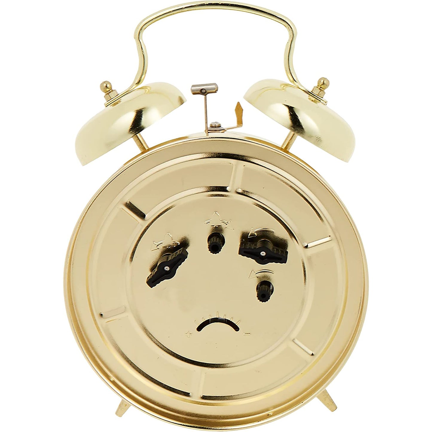 Brass Finish Metal Case Alarm Clock - Gold