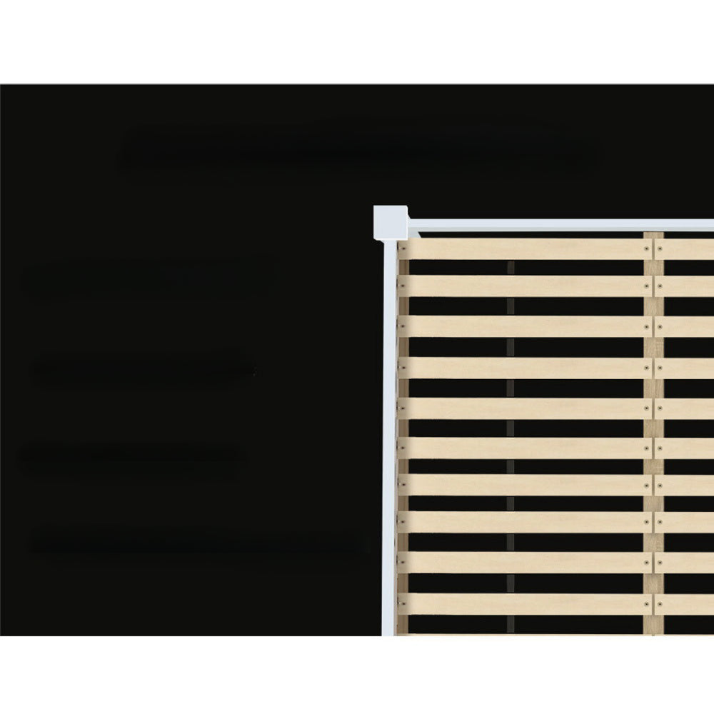 Single Size Wooden Bed Frame - White
