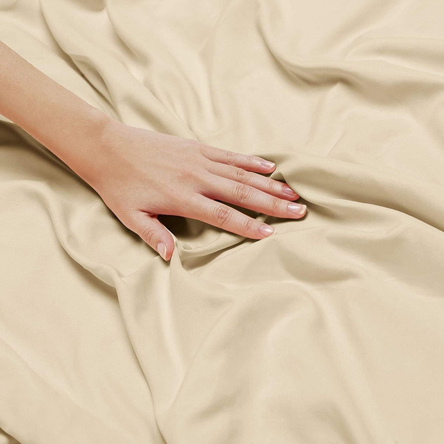 2000 TC Premium Microfibre Doona Cover Ultra Soft Quilt Cover Set - Cream