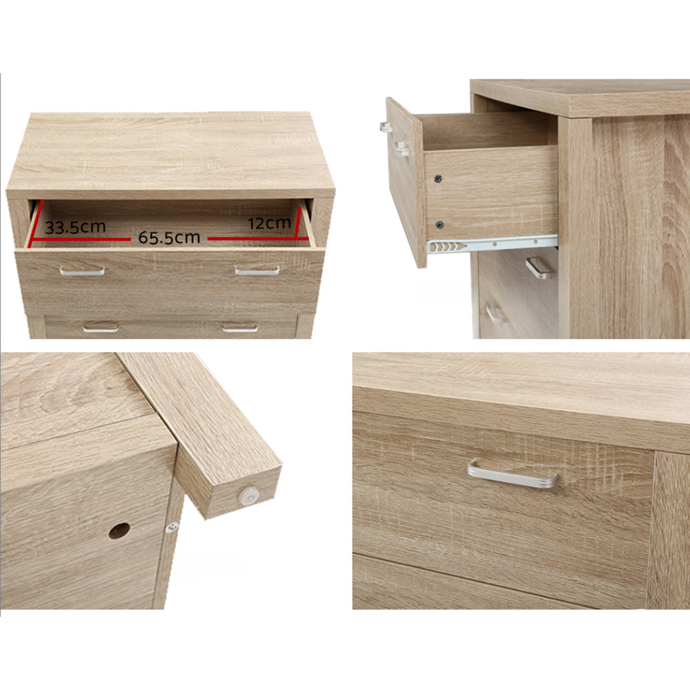5 Chest of Drawers Tallboy Dresser Table Bedroom Storage Cabinet