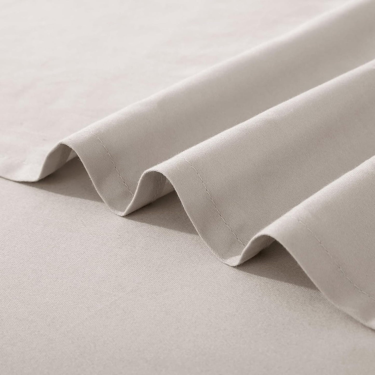 500TC Soft and Luxurious 100% Cool Breathable Cotton Flat Sheet - Stone