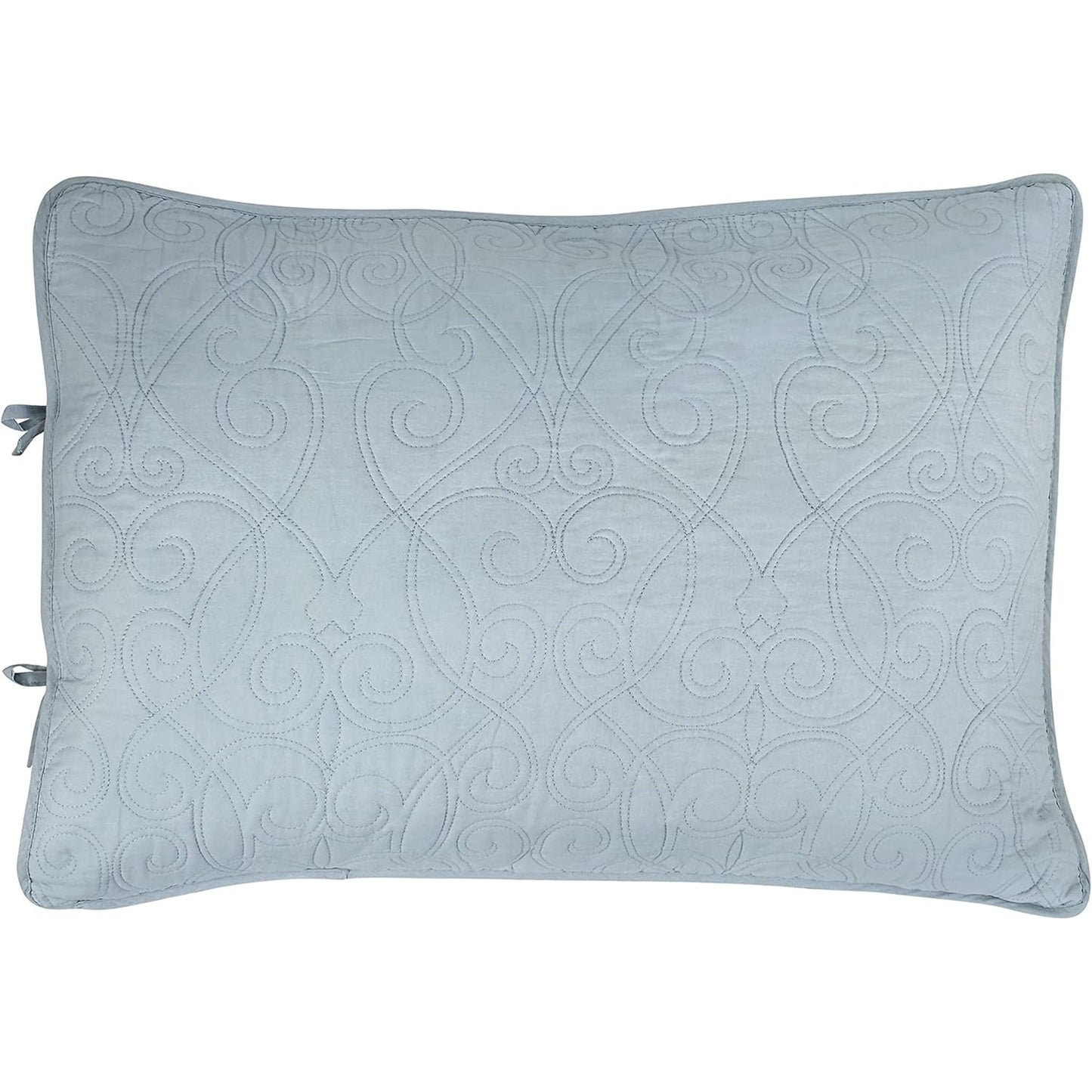 100% Cotton, Reversible All Season Bedding Quilt Set - Breeze Blue