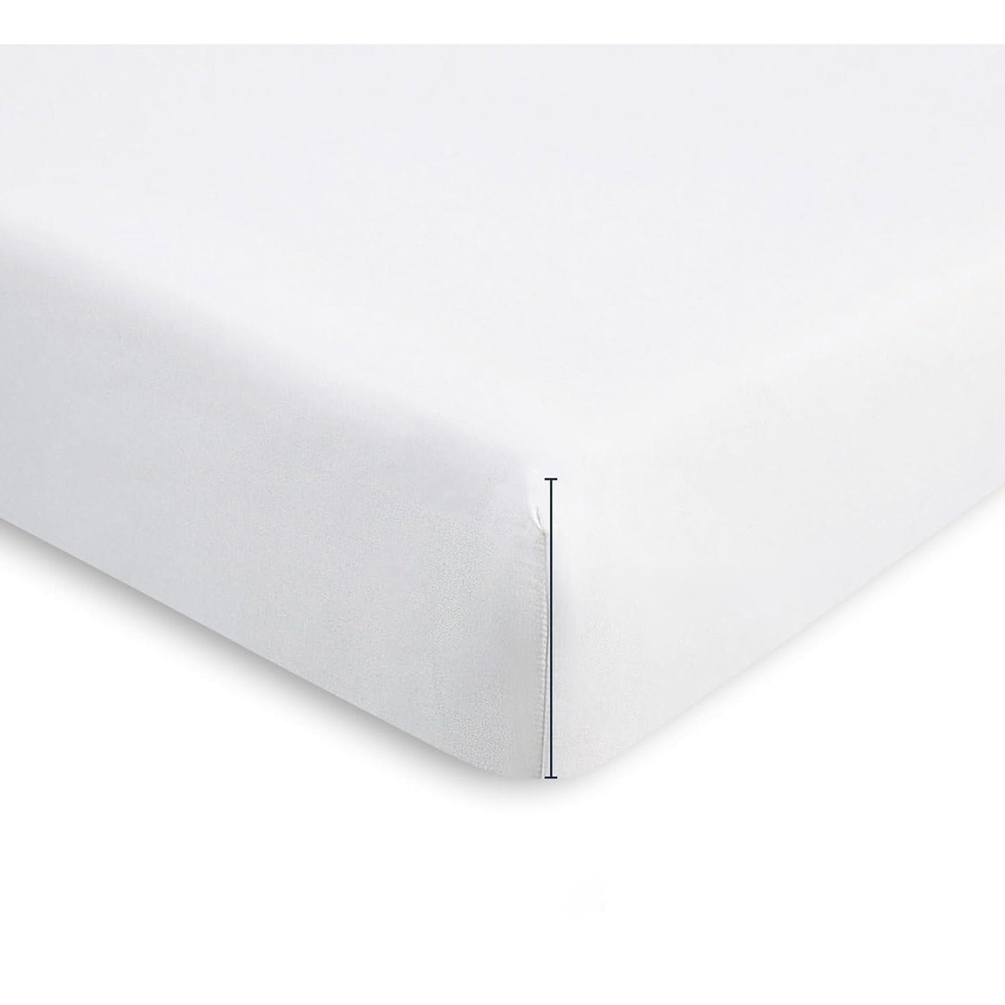 1000TC Ultra Soft Microfibre Extra Deep Fitted Sheet Set - White