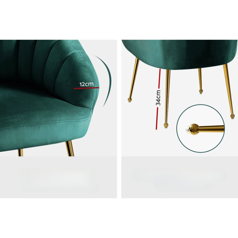 Armchair Lounge Chair Accent Armchairs Chairs Velvet Sofa Green Couch