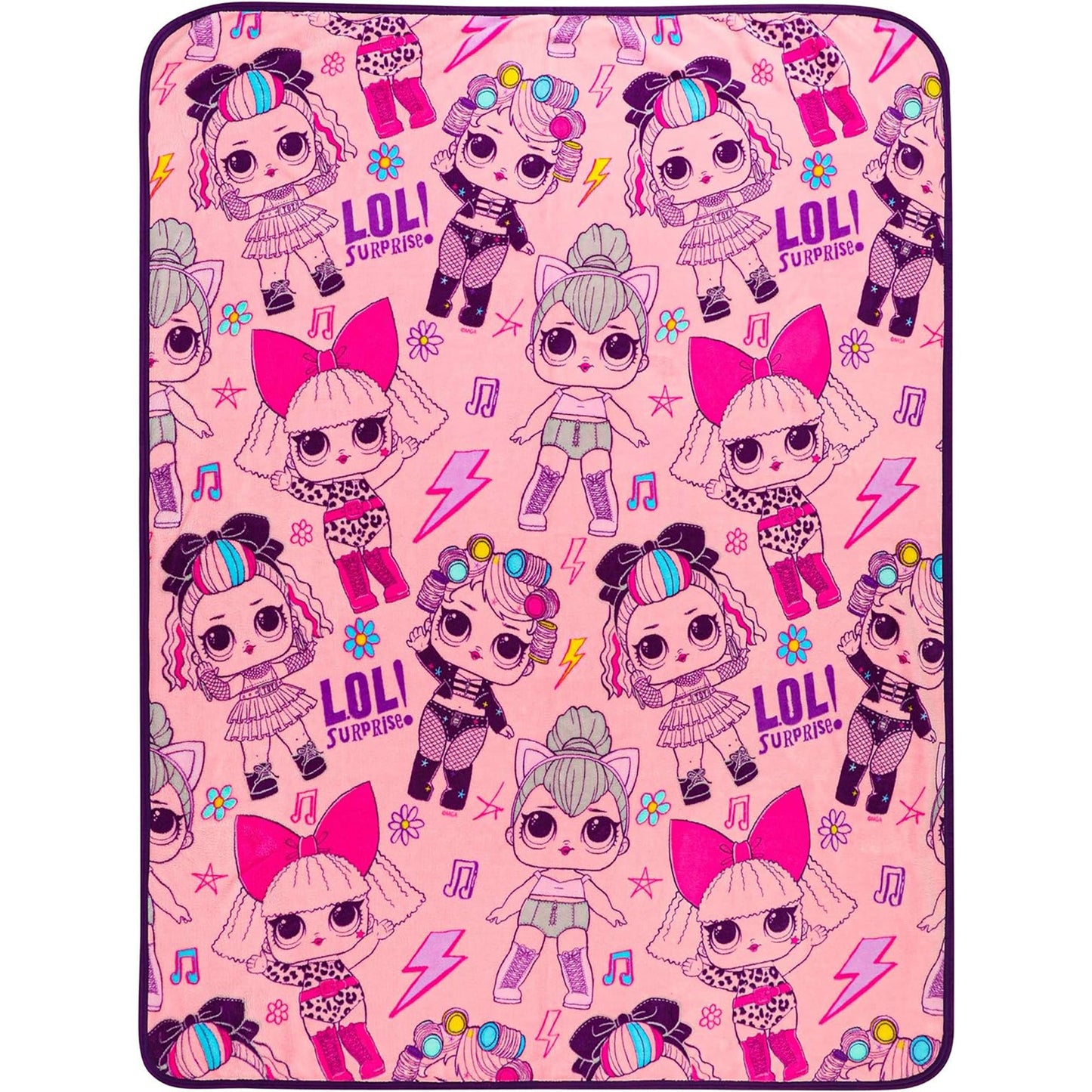 Bedding Super Soft Plush Throw Blanket - LOL Surprise