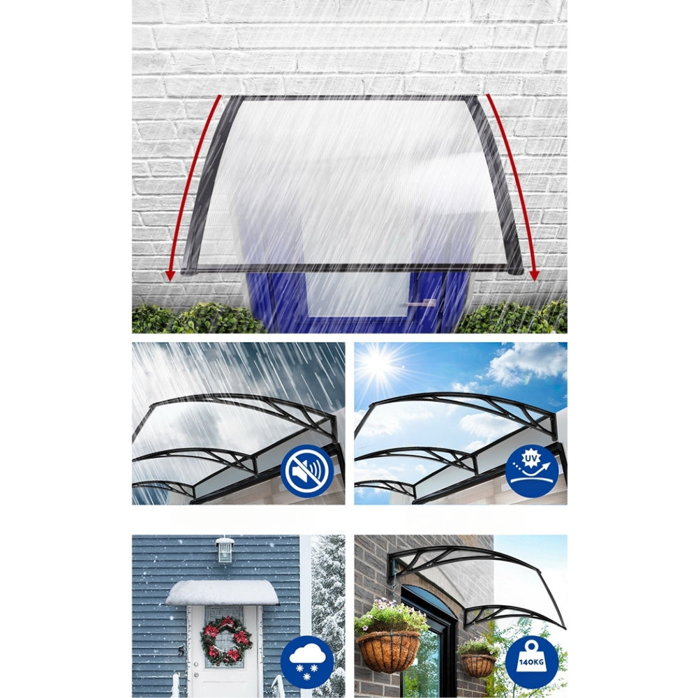Window DIY Door Awning Patio Canopy UV Shield - 1x4m