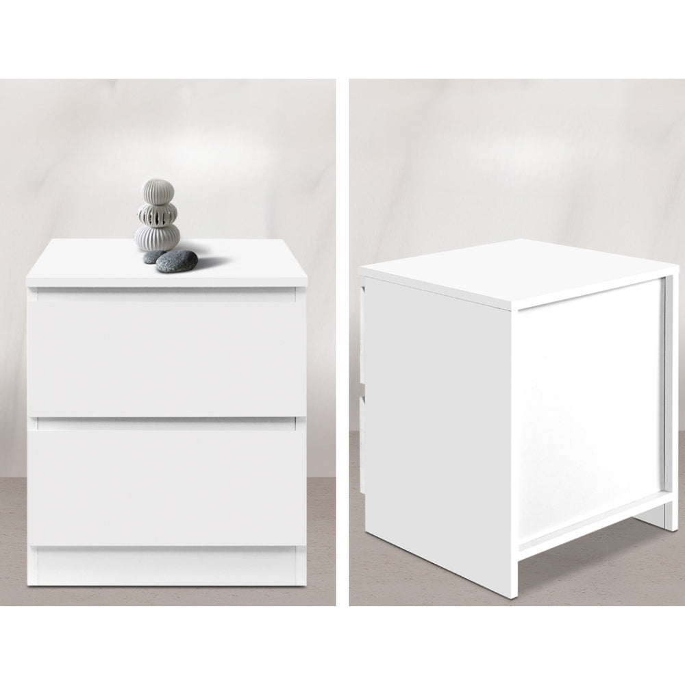 Bedside Table Cabinet Lamp Side Tables Drawers Nightstand Unit White
