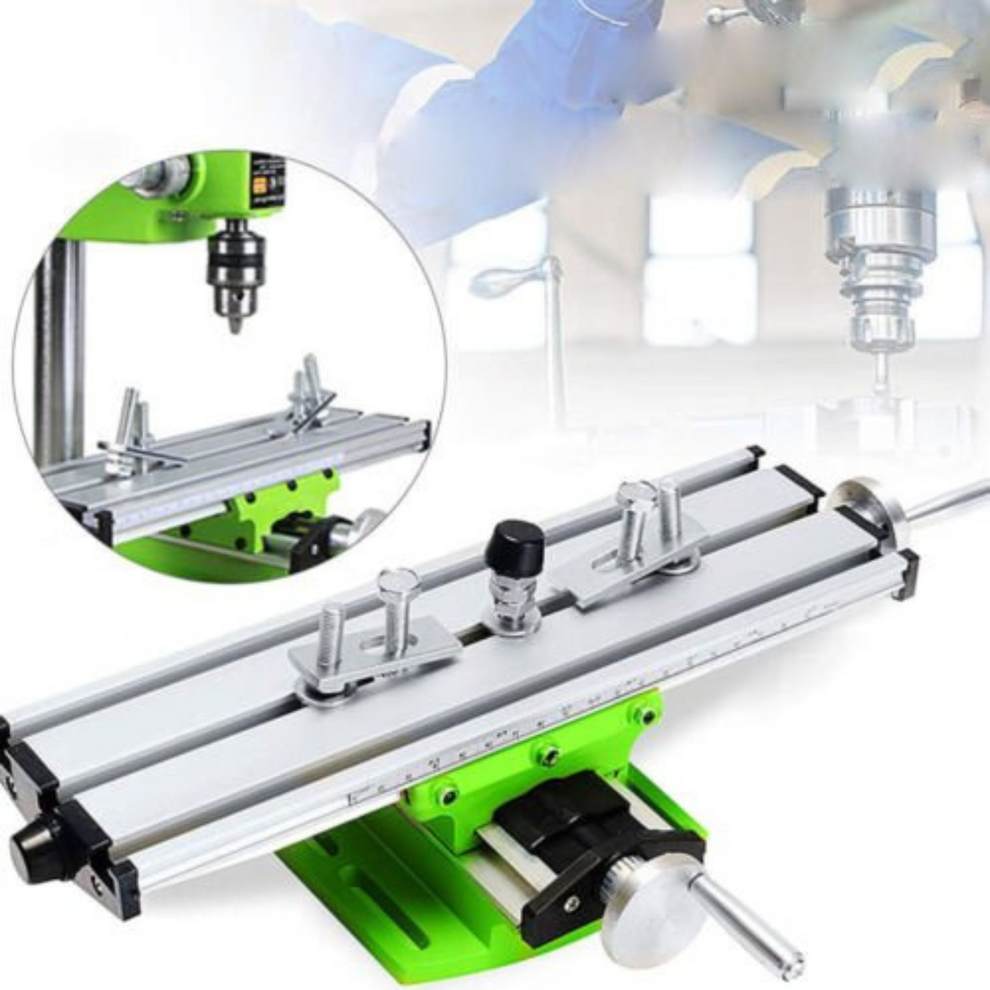 Multifunction Bench Clamp Cross Slide Drill Press Vice Woodworking Tool