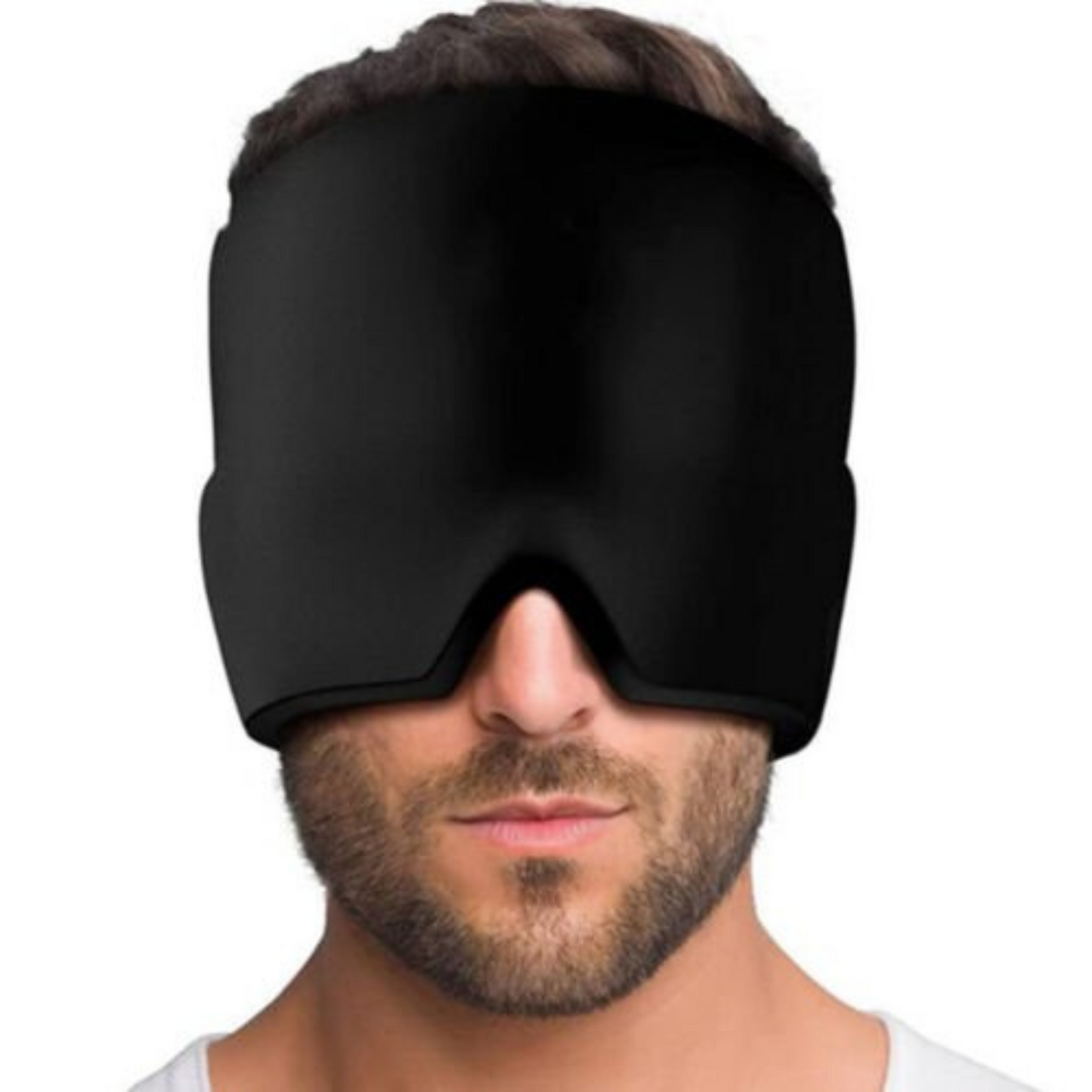 Cold Therapy Migraine Relief Ice Head Wrap Reusable Headache Hat Eye Mask