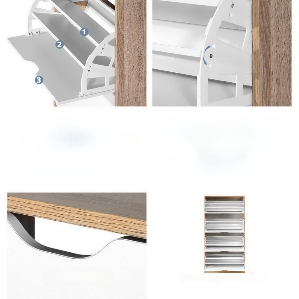 48 Pairs Shoe Cabinet Rack Organiser Storage Shelf Wooden