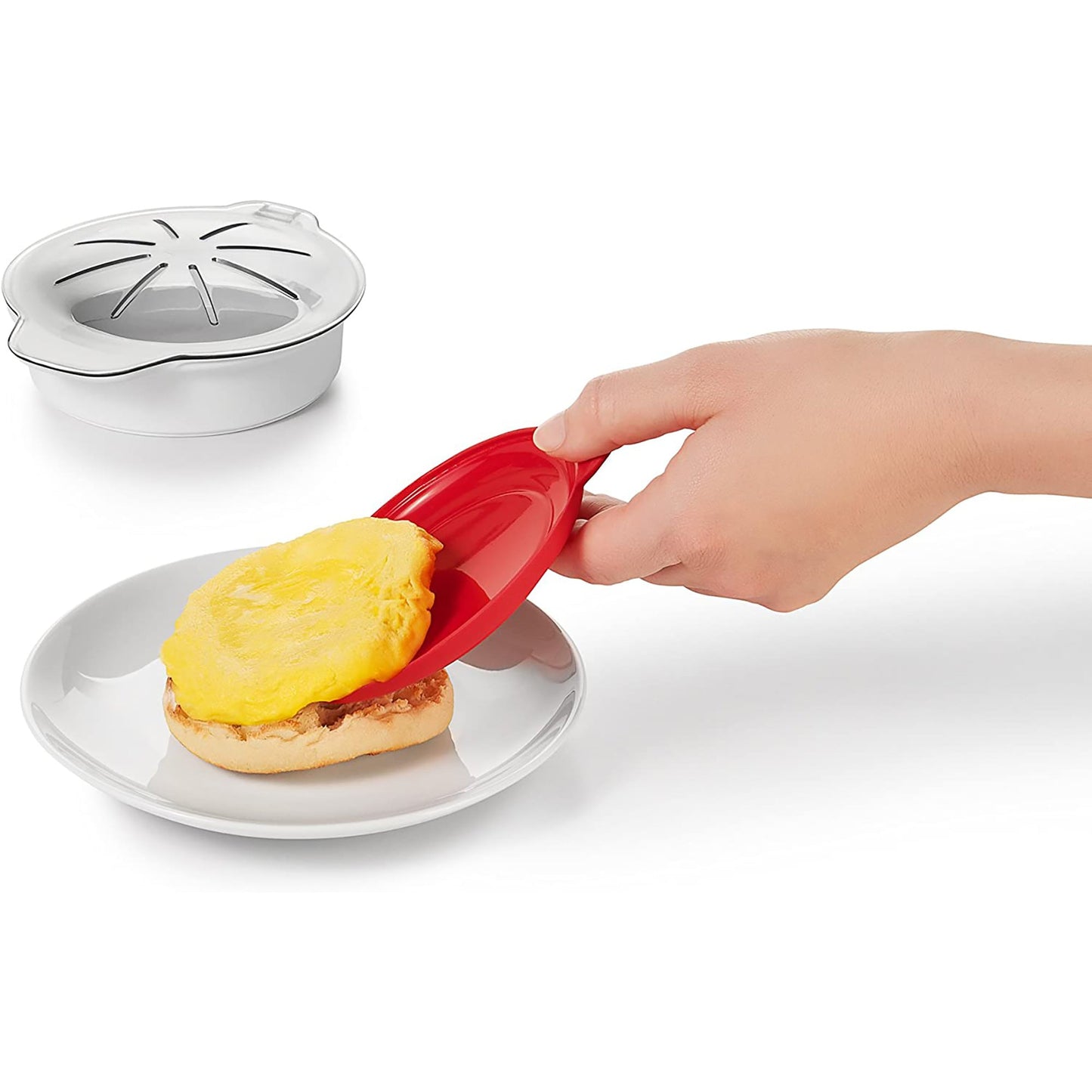 Quick Cooking Microwavable Egg Cooker - Red