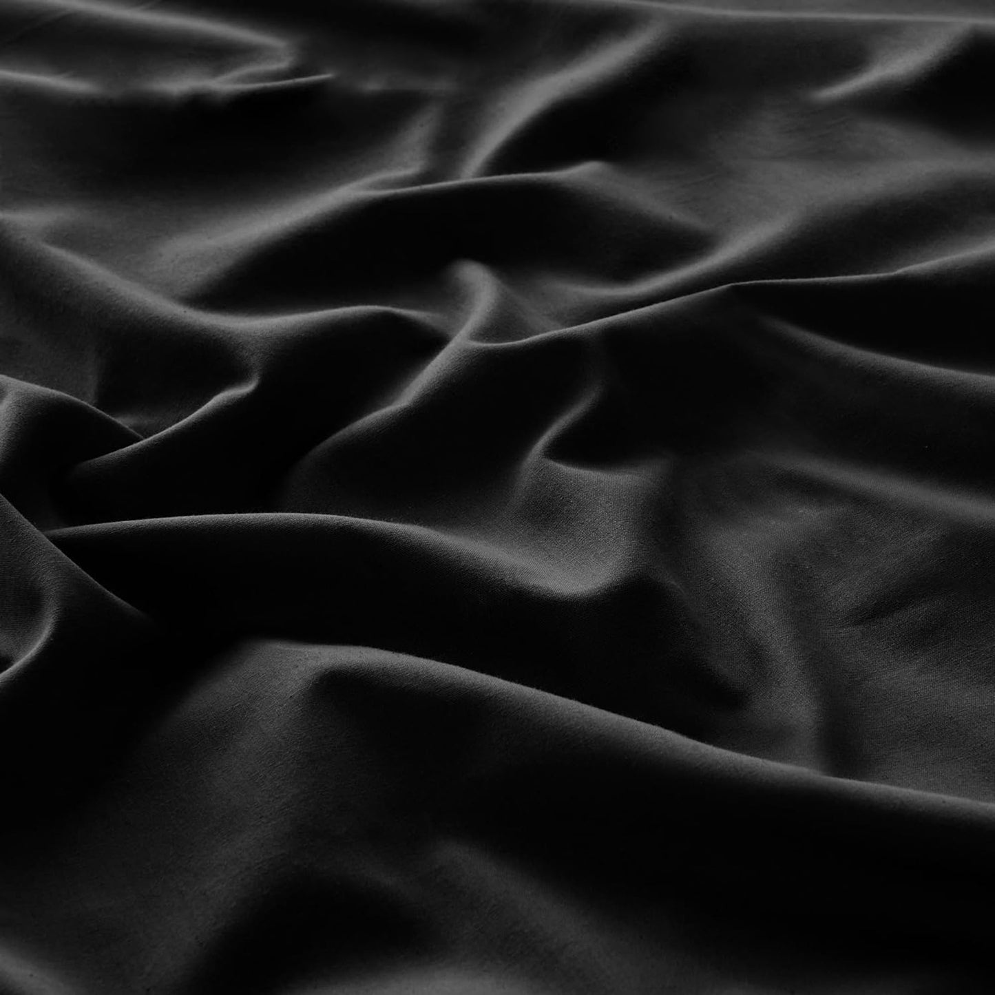 1200TC Sateen Weave Premium 100% Cotton Fitted Sheet - Black