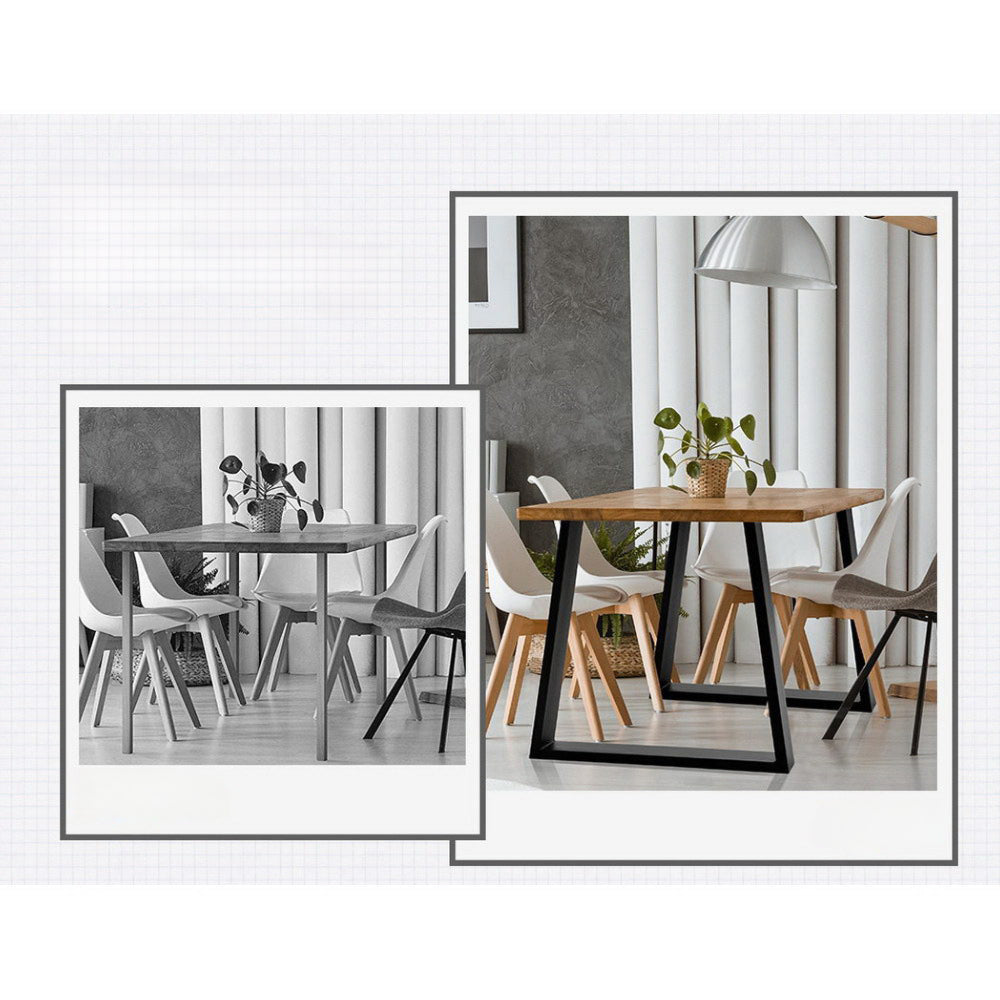 2x Coffee Dining Table Legs Steel Industrial Vintage Bench Metal Trapezoid 710MM