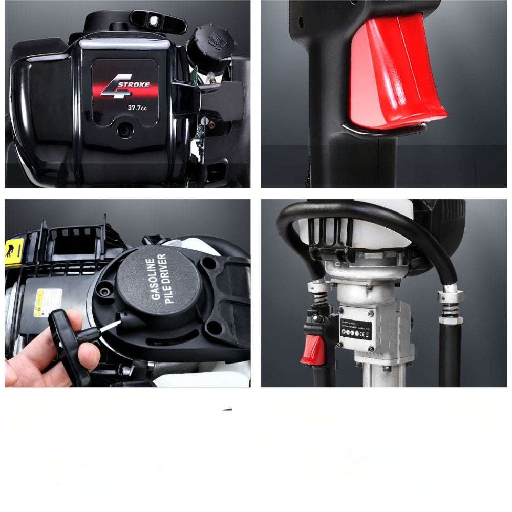Garage Petrol Post Driver Rammer Power Pile Hole Farm Fence - 4 Stroke